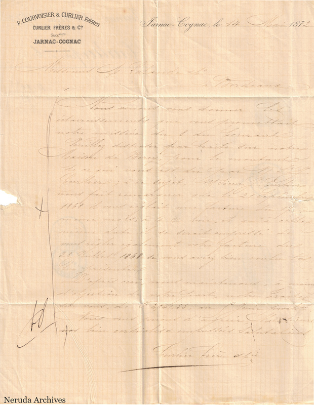 NRA-L-000449 image 2 showing page 1 of the French commercial letter on cream paper, including the closing and signature.