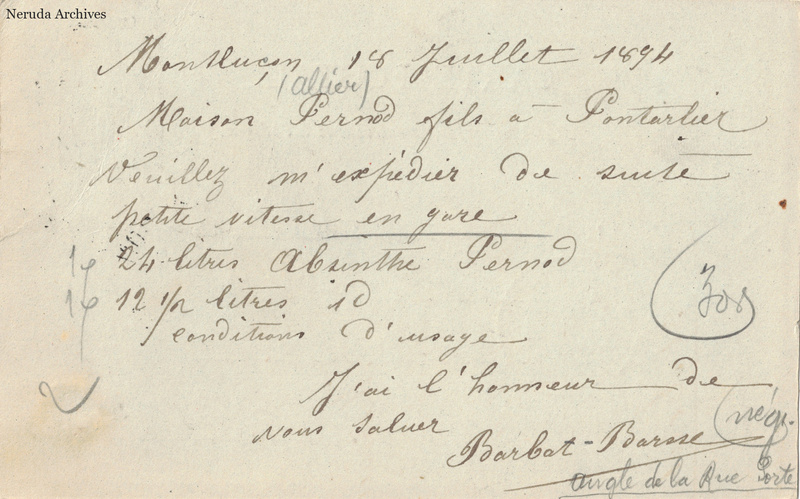 NRA-L-000365 image 2 showing the complete handwritten or printed postcard message, with contemporary annotations and the sender's signature or business mark.