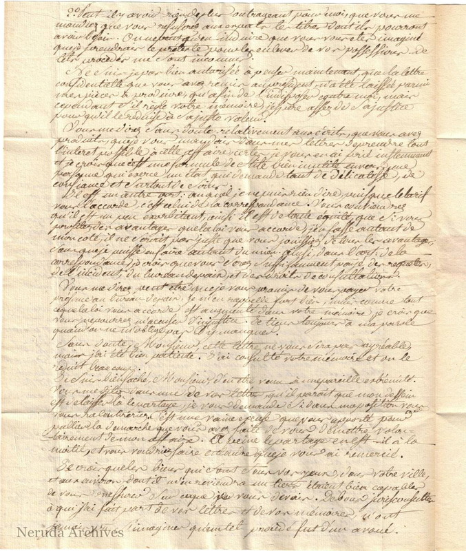 NRA-L-000013 image 3 showing the second page of Flavie Duval's letter concerning legal costs and her avoué's conduct.