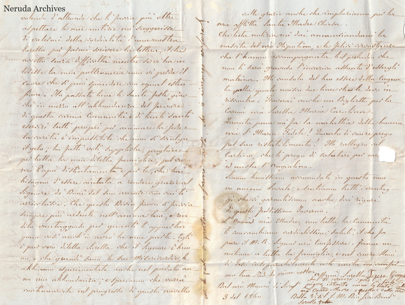 NRA-L-000642 image 2 showing Italian handwriting on a folded manuscript sheet and its surviving physical condition.