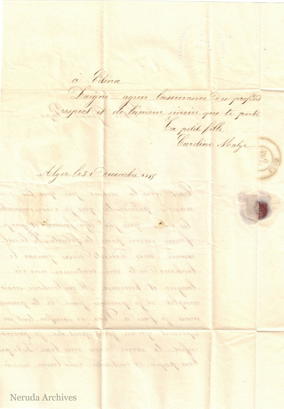NRA-L-000019 image 4 showing the closing, signature Caroline Malye, and date Algiers, 31 December 1858.