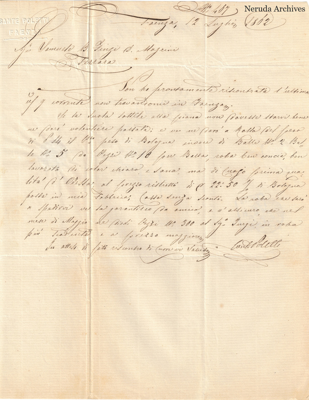 NRA-L-000728 image 2 showing opened manuscript letter showing its dateline, message and signature.