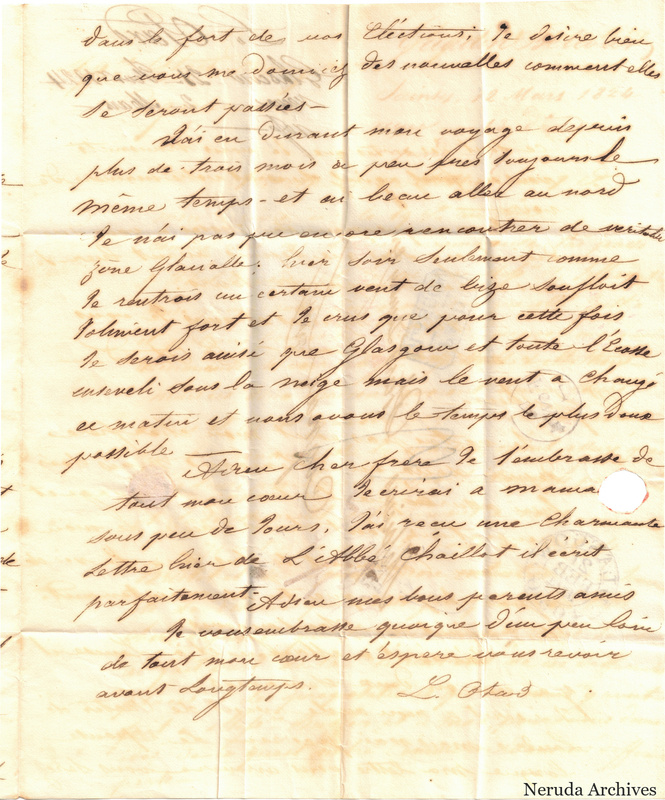 NRA-L-000442 image 4 showing page 3 of the French commercial letter on cream paper, including the closing and signature.