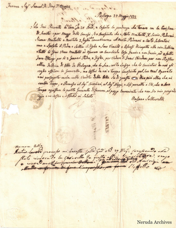 NRA-L-000711 image 2 showing the incoming business letter, with a recipient reply draft and contemporary calculations.