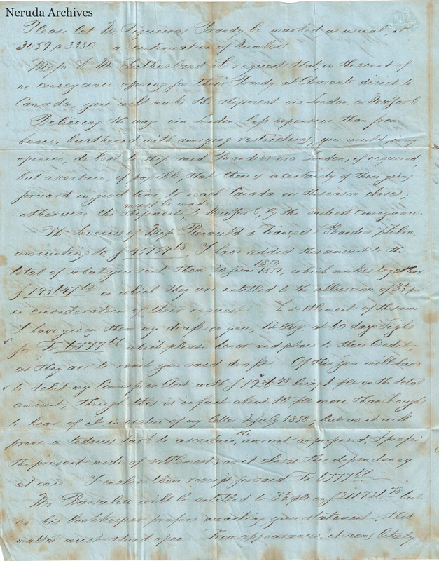 NRA-L-000411 image 3 showing the continuation of a handwritten English commercial letter, with detailed account figures.