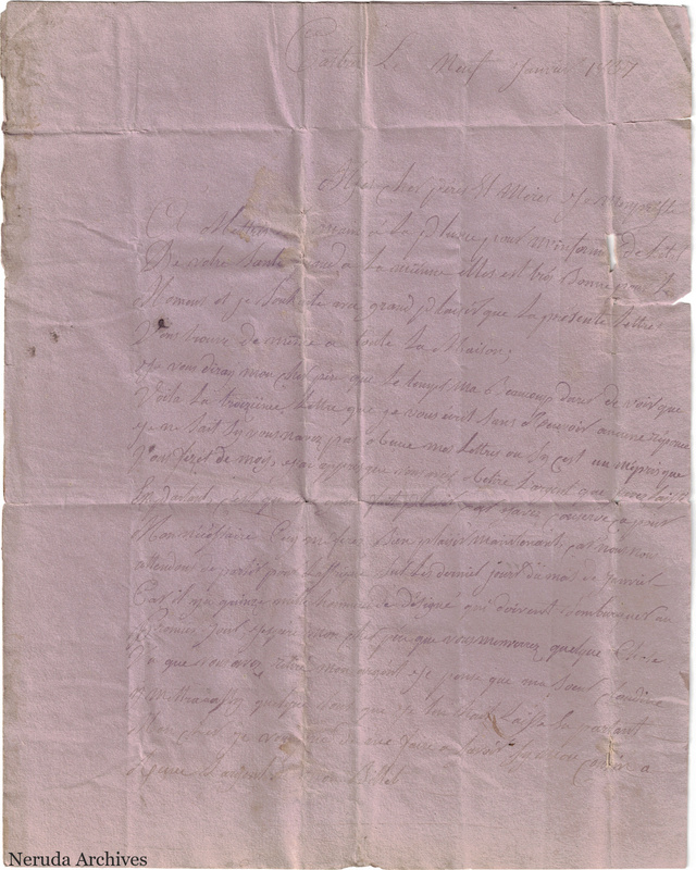 NRA-L-000663 image 2 showing handwritten letter text page 1.