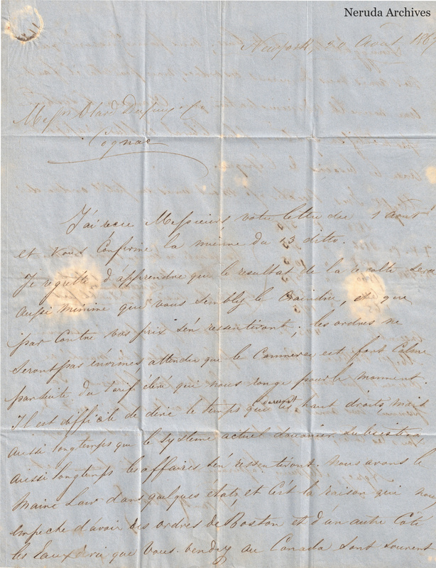 NRA-L-000474 image 2 showing handwritten commercial letter text, page 1.
