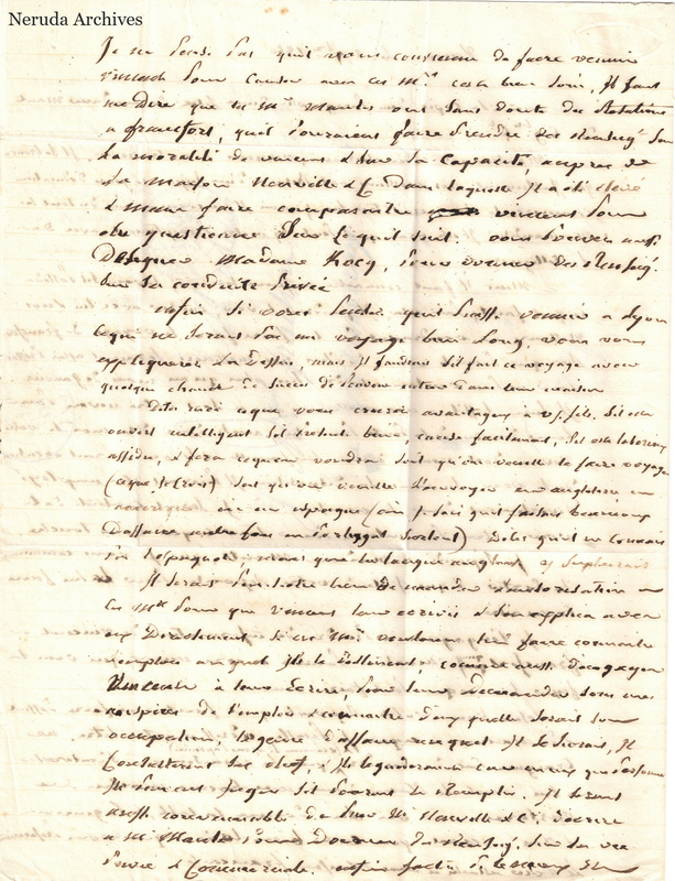 NRA-L-000519 image 3 showing a handwritten French letter page with manuscript text, marginal notes and visible fold lines.