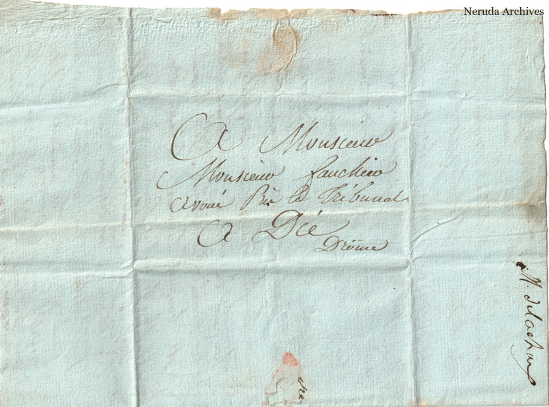 NRA-L-000069 image 1 showing a folded address panel with postal evidence and docketing.