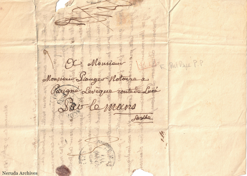 NRA-L-000067 image 1 showing an address panel to a notary with postal marks and docketing.