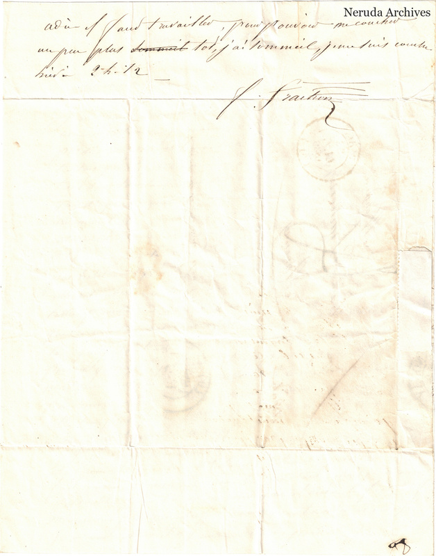 NRA-L-000603 image 4 showing a handwritten French letter continuation with closing and signature, visible folds and complete physical paper edges.
