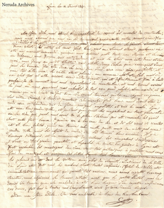 NRA-L-000055 image 2 showing the opening French letter page dated 11 June at Lyon.