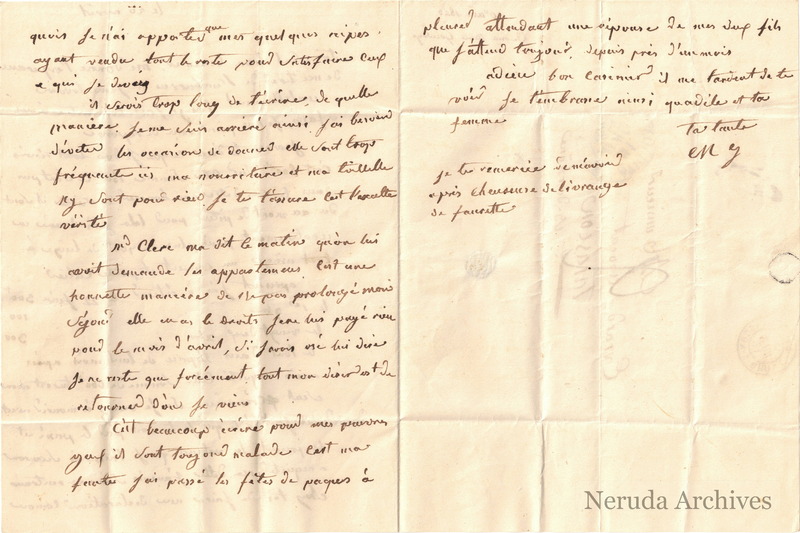 NRA-L-000024 image 3 showing the continuation, closing and docketing of M. G.'s French letter.