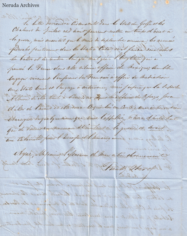 NRA-L-000418 image 2 showing the continuation and closing signature of a handwritten French commercial letter.