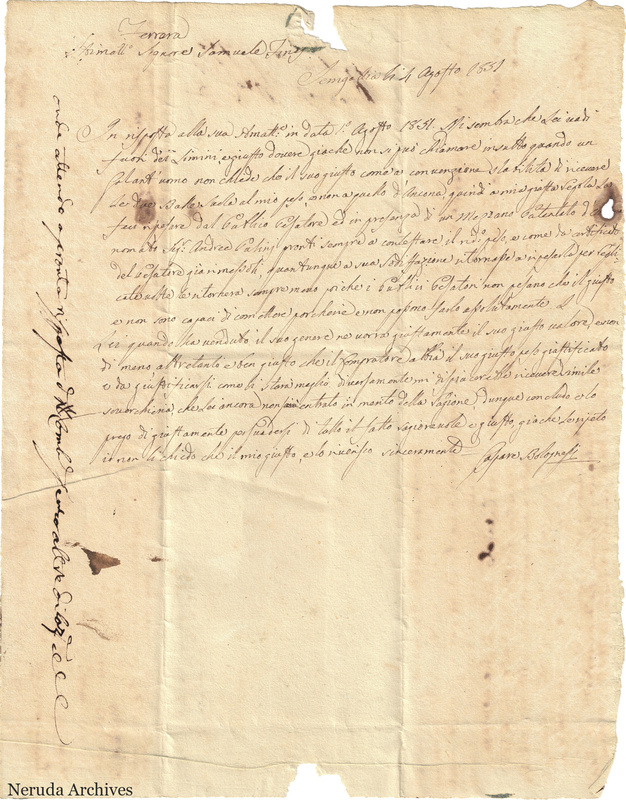 NRA-L-000684 image 2 showing handwritten letter with a long vertical marginal note and damaged paper edges.