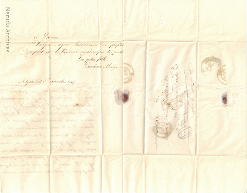 NRA-L-000019 image 3 showing the unfolded sheet, including the address, closing and postal history.