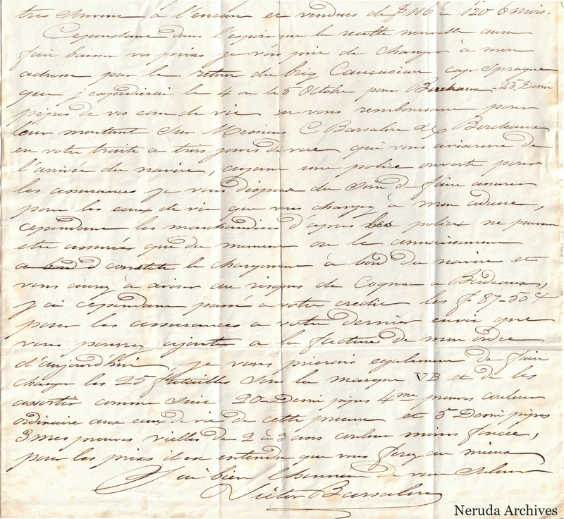 NRA-L-000426 image 3 showing the overlapping lower capture of the same French commercial letter page, including the continuation and signature.