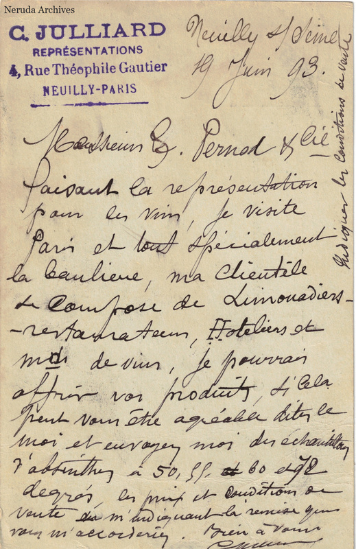 NRA-L-000380 image 2 showing the complete handwritten or printed postcard message, with contemporary annotations and the sender's signature or business mark.