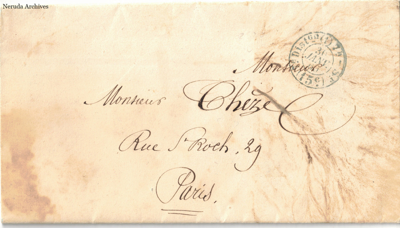NRA-L-000080 image 4 showing the same wrapper in its folded state with address and circular postal mark.