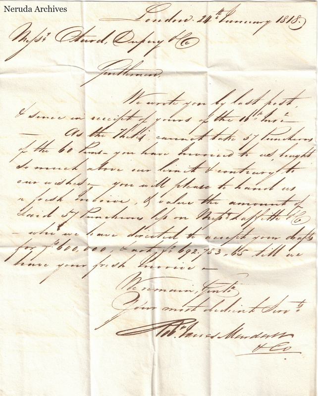 NRA-L-000439 image 2 showing page 1 of the English commercial letter on cream paper, including the closing and signature.