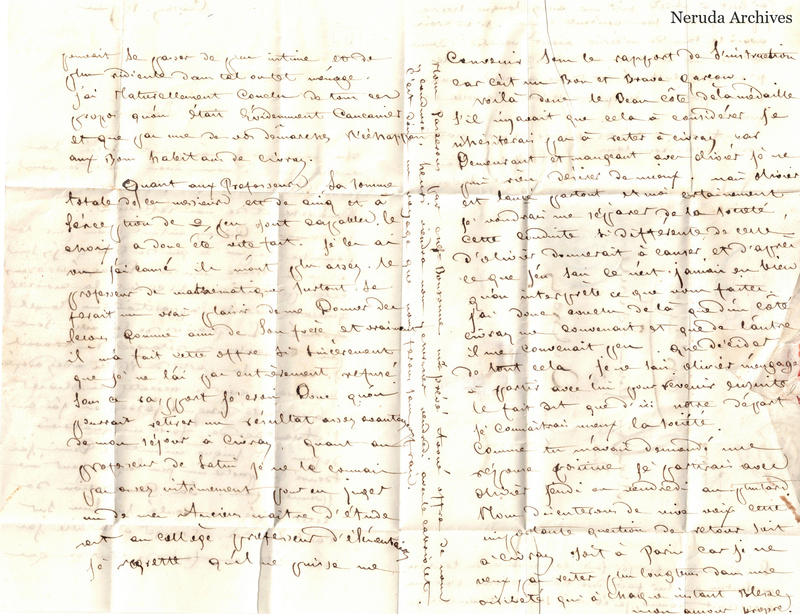 NRA-L-000675 image 2 showing a densely written French letter on a large folded sheet, text side 2.