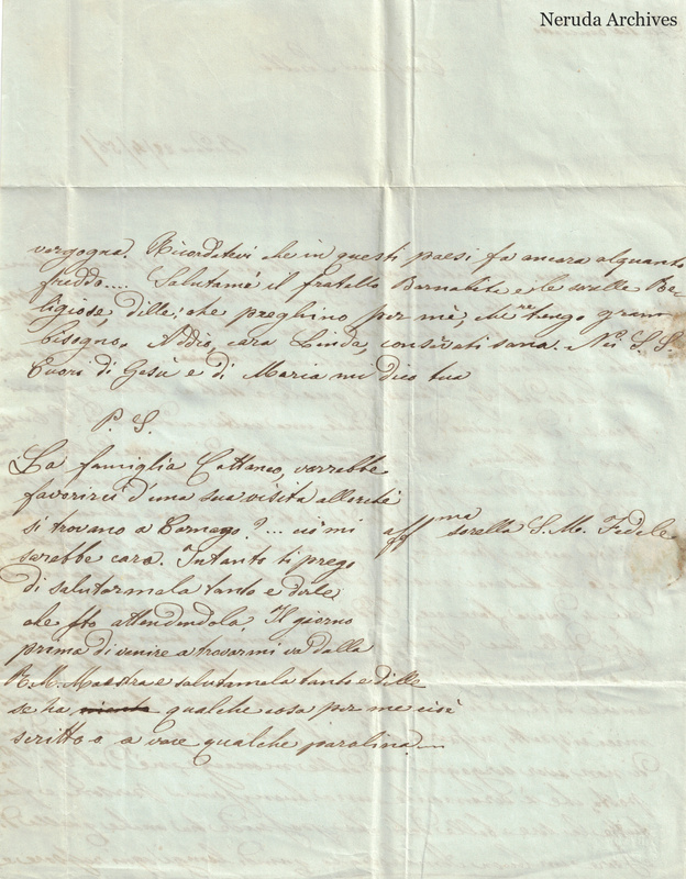 NRA-L-000650 image 3 showing Italian handwriting on a folded manuscript sheet and its surviving physical condition.