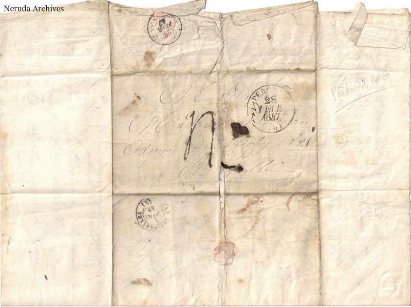 NRA-L-000676 image 1 showing a folded address side with several postal marks and seal remnants.
