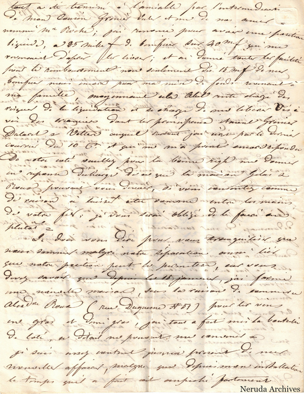 NRA-L-000588 image 6 showing the second page of the enclosed family letter, written densely across the folded sheet.