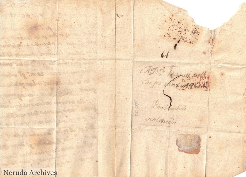 NRA-L-000004 image 1 showing the address to Don Rafael Policarpo Sanz, via Arebalo, in Olmedo.