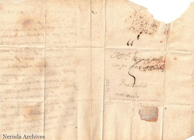NRA-L-000004 image 1 showing the address to Don Rafael Policarpo Sanz, via Arebalo, in Olmedo.